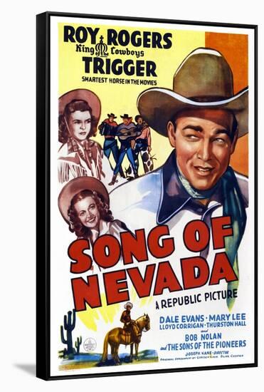 Song of Nevada, Left from Top: Dale Evans, Mary Lee, Right: Roy Rogers, 1944-null-Framed Stretched Canvas