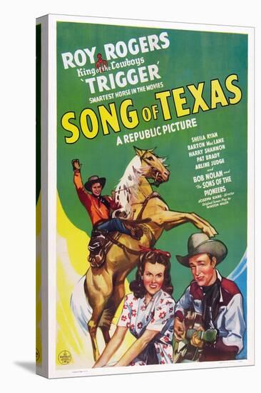 Song of Texas, from Left: Roy Rogers, Sheila Ryan, Roy Rogers, 1943-null-Stretched Canvas