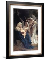 Song of The Angels-William Adolphe Bouguereau-Framed Art Print