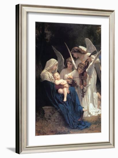 Song of The Angels-William Adolphe Bouguereau-Framed Art Print