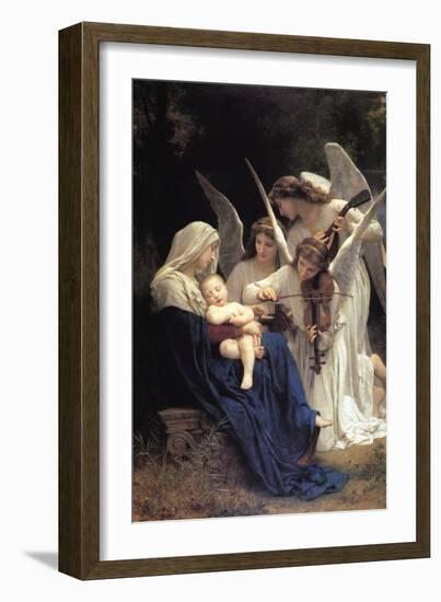 Song of The Angels-William Adolphe Bouguereau-Framed Art Print
