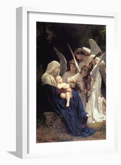 Song of The Angels-William Adolphe Bouguereau-Framed Art Print