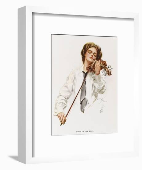 Song of the Soul - an American Violinist Performs with Feeling-null-Framed Art Print