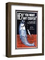 Song Sheet Cover: Hey! You Want Any Codfish?-null-Framed Art Print