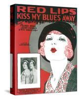 Song Sheet Cover: Red Lips Kiss My Blues Away-null-Stretched Canvas