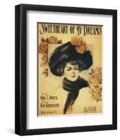 Song Sheet Cover: Sweetheart of My Dreams-null-Framed Art Print