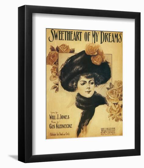 Song Sheet Cover: Sweetheart of My Dreams-null-Framed Art Print