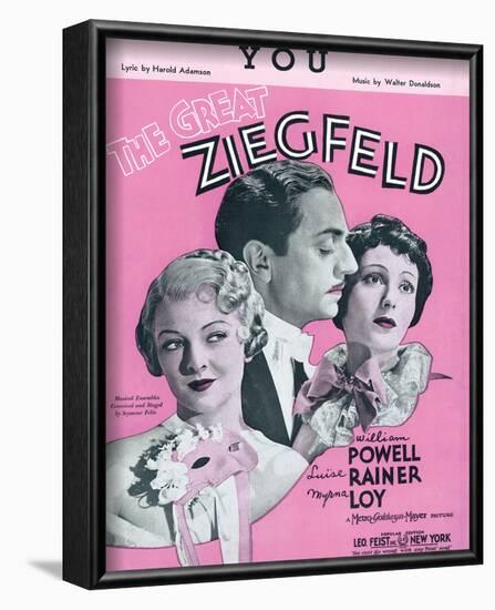 Song Sheet Cover: The Great Ziegfield-null-Framed Art Print