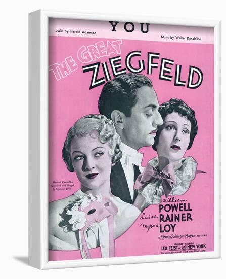 Song Sheet Cover: The Great Ziegfield-null-Framed Art Print