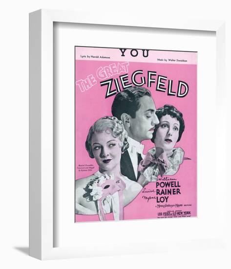 Song Sheet Cover: The Great Ziegfield-null-Framed Art Print