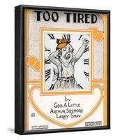 Song Sheet Cover: Too Tired-null-Framed Art Print