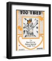 Song Sheet Cover: Too Tired-null-Framed Art Print