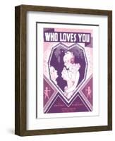 Song Sheet Cover: Who Loves You-Cliff Miska-Framed Art Print