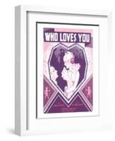 Song Sheet Cover: Who Loves You-Cliff Miska-Framed Art Print