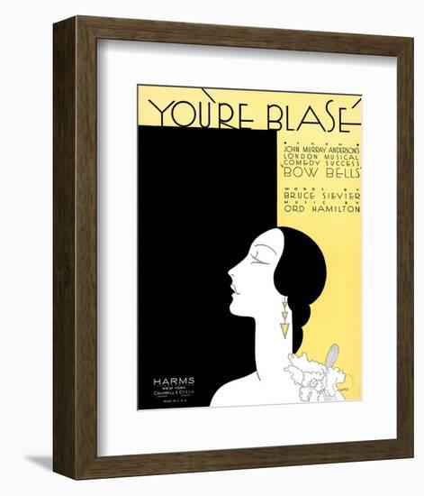 Song Sheet Cover: You're Blasé-Iors-Framed Art Print