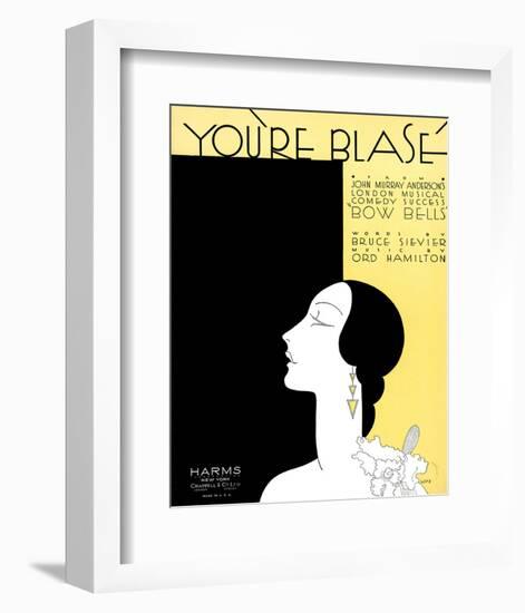 Song Sheet Cover: You're Blasé-Iors-Framed Art Print