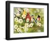 Songbirds on a Flowering Branch-William Vanderdasson-Framed Giclee Print