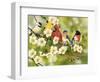 Songbirds on a Flowering Branch-William Vanderdasson-Framed Giclee Print