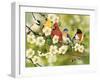 Songbirds on a Flowering Branch-William Vanderdasson-Framed Giclee Print