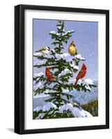 Songbirds on a Limb-William Vanderdasson-Framed Giclee Print