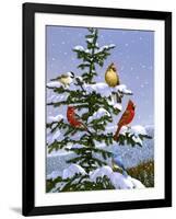 Songbirds on a Limb-William Vanderdasson-Framed Giclee Print