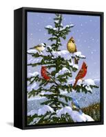 Songbirds on a Limb-William Vanderdasson-Framed Stretched Canvas