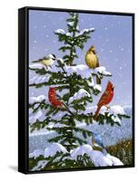 Songbirds on a Limb-William Vanderdasson-Framed Stretched Canvas