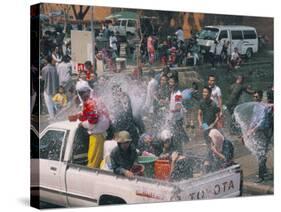 Songkran, Thai New Year, Water Festival, Chiang Mai, Thailand, Southeast Asia-Alain Evrard-Stretched Canvas