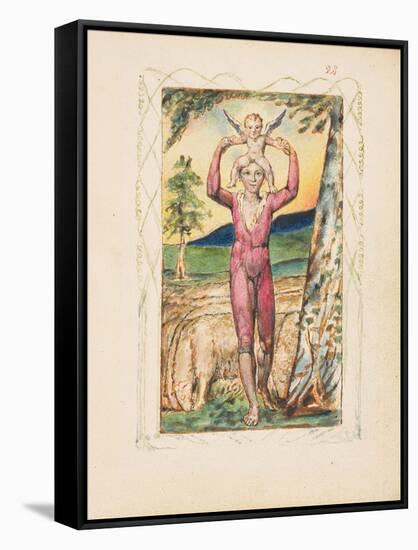 Songs of Experience: Frontispiece, c.1825-William Blake-Framed Stretched Canvas