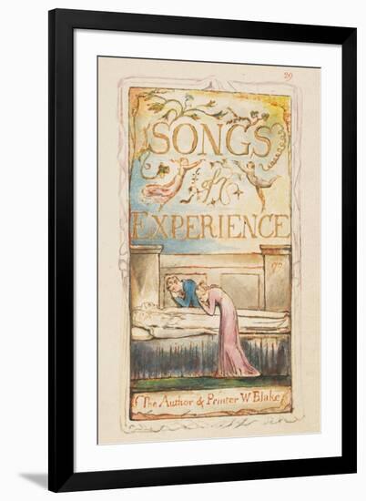 Songs of Experience: Title page, c.1825-William Blake-Framed Giclee Print