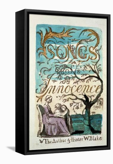 Songs of Innocence, Title Page-William Blake-Framed Stretched Canvas