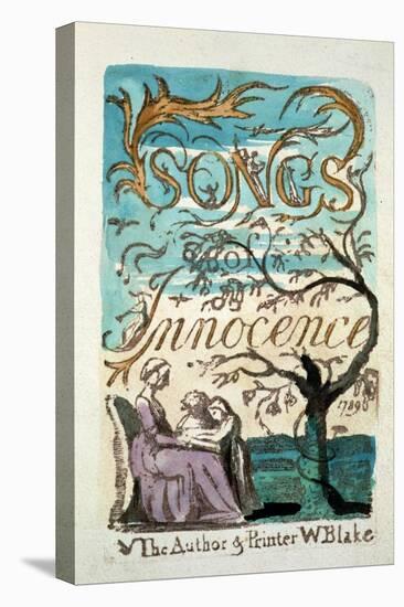 Songs of Innocence, Title Page-William Blake-Stretched Canvas