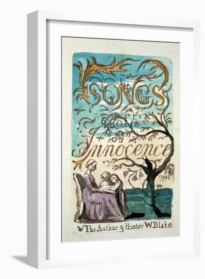 Songs of Innocence, Title Page-William Blake-Framed Giclee Print