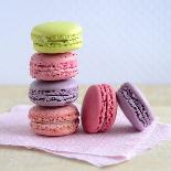 Colored Macaroons on a Platter-Sonia Chatelain-Laminated Photographic Print