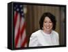 Sonia Sotomayor Arrives to Be Sworn in as First Hispanic and Third Woman in Supreme Court's History-null-Framed Stretched Canvas