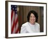 Sonia Sotomayor Arrives to Be Sworn in as First Hispanic and Third Woman in Supreme Court's History-null-Framed Photographic Print