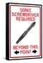 Sonic Screwdriver Required Past This Point Sign Poster-null-Framed Stretched Canvas