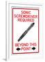 Sonic Screwdriver Required Past This Point Sign-null-Framed Art Print