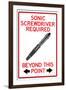 Sonic Screwdriver Required Past This Point Sign-null-Framed Art Print