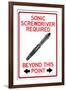 Sonic Screwdriver Required Past This Point Sign-null-Framed Art Print