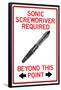 Sonic Screwdriver Required Past This Point-null-Framed Poster