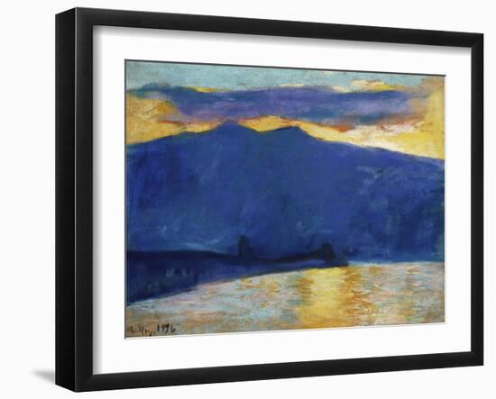 Sonnenaufgang am Gardasee. 1896-Lesser Ury-Framed Giclee Print