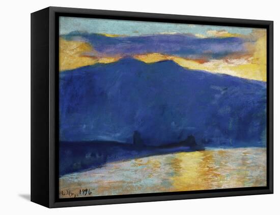Sonnenaufgang am Gardasee. 1896-Lesser Ury-Framed Stretched Canvas