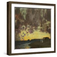 Sonnenuntergang am Meer-Franz von Stuck-Framed Giclee Print