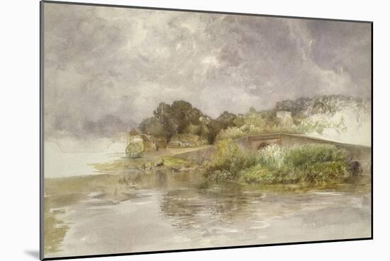 Sonning Bridge, C. 1882-Alfred William Hunt-Mounted Giclee Print