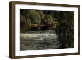 Sonning Weir, 1882 (Oil on Canvas)-Keeley Halswelle-Framed Giclee Print