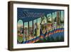 Sonoma, California - Large Letter Scenes-Lantern Press-Framed Art Print