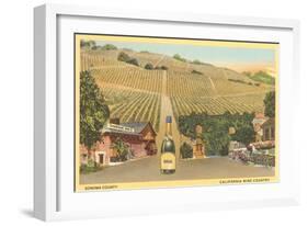 Sonoma County Vineyards, California-null-Framed Art Print