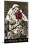 Sonoma Valley Woman Holding Grapes-null-Mounted Art Print