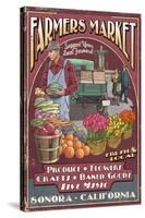 Sonora, California - Farmers Market-Lantern Press-Stretched Canvas